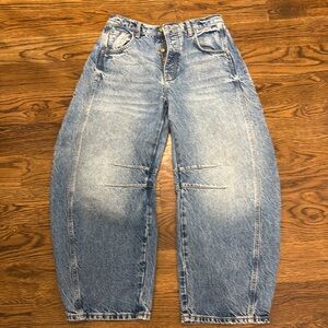 We The Free, Free People barrel jeans 27, like new